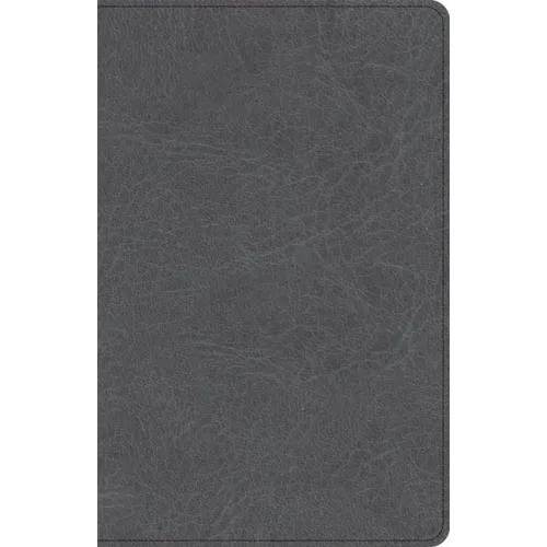 CSB Thinline Bible, Charcoal Leathertouch