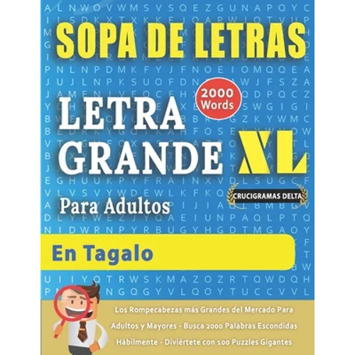 SOPA DE LETRAS CON LETRA GRANDE PARA ADULTOS EN TAGALO - Crucigramas Delta - Los Rompecabezas más Grandes del Mercado Para Adultos y Mayores - Busca 2