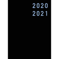 Agenda 2020 2021: 18 Mesi Agenda 2020/2021, luglio 2020 - dicembre 2021 nera, copertina rigida, settimanale verticale, italiano, Din A4