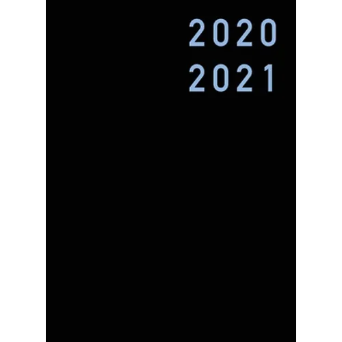Agenda 2020 2021: 18 Mesi Agenda 2020/2021, luglio 2020 - dicembre 2021 nera, copertina rigida, settimanale verticale, italiano, Din A4