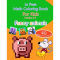 Math Coloring Book for Kids: Grades 3-4. Funny Animals. 40 Different Patterns