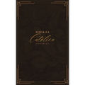 Biblia Católica, Ilustrada, Piel Genuina, Café, Comfort Print