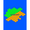 Hexagon Paper: Hex Honeycomb Paper For Organic Chemistry Drawing Gamer Map Board Video Game - Create Mosaics Tile Quilt Design - Blue