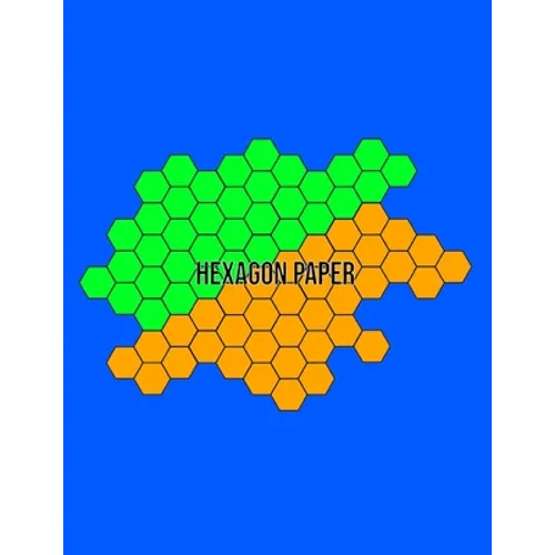 Hexagon Paper: Hex Honeycomb Paper For Organic Chemistry Drawing Gamer Map Board Video Game - Create Mosaics Tile Quilt Design - Blue