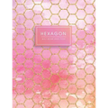 Hexagon: Quilt Design Graph Paper Pink Purple Watercolor with Gold Glitter Hexagons