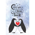 Love You To The Moon And Back: Cute Notebook for Penguin Lovers Valentine Present for Loved One Friend Co-Worker Kids
