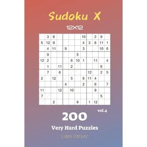 Sudoku X 12x12 - 200 Very Hard Puzzles vol.4