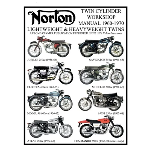 NORTON 1960-1970 LIGHTWEIGHT AND HEAVYWEIGHT "TWIN CYLINDER" WORKSHOP MANUAL 250cc TO 750cc. INCLUDING THE 1968-1970 COMMANDO