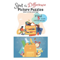 Spot the Difference Picture Puzzles "What is in the school bag? " Find 5 Differences vol.81: Children Activities Book for Kids Age 3-8, Boys and Girls