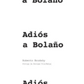 Adiós a Bolaño
