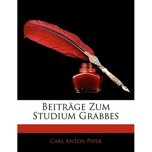 Beitrage Zum Studium Grabbes