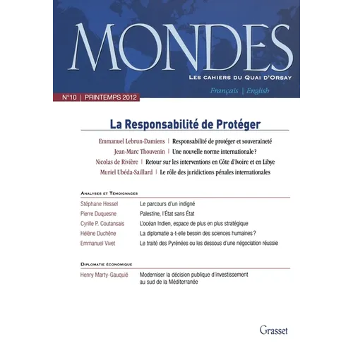 Mondes n°10 Les Cahiers du Quai d'Orsay