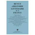 Revue d'Histoire Litteraire de la France 4-2022, 122e Annee, N4