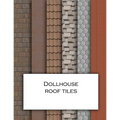 Dollhouse Roof Tiles: Roofing textured wallpaper for decorating doll's houses and model buildings. Beautiful sets of papers for your model making.