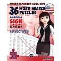 36 Word Search Puzzles with The American Sign Language Alphabet: Cool Kids Volume 01: Adjectives