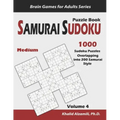 Samurai Sudoku Puzzle Book: 1000 Medium Sudoku Puzzles Overlapping into 200 Samurai Style