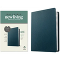 NLT Personal Size Giant Print Bible, Filament Enabled (Genuine Leather, Navy Blue, Red Letter)