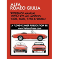 ALFA ROMEO GIULIA WORKSHOP MANUAL 1962-1975 ALL MODELS 1300, 1600, 1750 & 2000cc