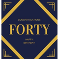 Happy 40th Birthday Guest Book (Hardcover): Happy 40th Birthday Guest book, party and birthday celebrations decor, memory book, 40th birthday, happy b