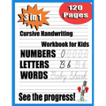cursive handwriting workbook for kids: 3 in 1 Writing Practice Book to Master Letters, beginning cursive handwriting workbook, the complete cursive ha