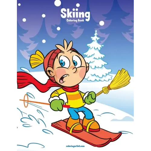 Skiing Coloring Book 1