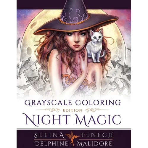 Night Magic - Grayscale Coloring Edition