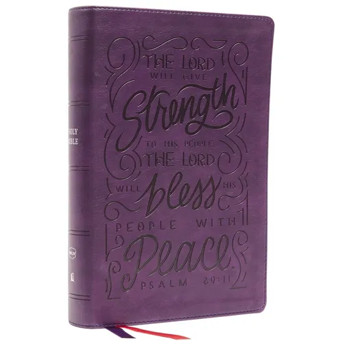 Nkjv, Giant Print Center-Column Reference Bible, Verse Art Cover Collection, Leathersoft, Purple, Red Letter, Comfort Print: Holy Bible, New King Jame