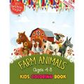 Farm Animals Kids Coloring Book Ages 4 to 8: 50 + Adorable Farm Animals (Cows, Rabbit, Duck, Pig, Goat, Chicken, Horse And Llamas) Illustrations For K