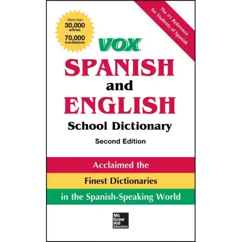 Vox Spanish and English School Dictionary, Paperback, 2nd Edition
