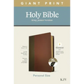 KJV Personal Size Giant Print Bible, Filament Enabled Edition (Leatherlike, Brown/Mahogany, Indexed)