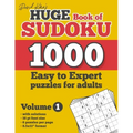 David Karn's Huge Book of Sudoku - 1000 Easy to Expert puzzles for adults, Volume 1: with solutions, 16 pt font size, 6 puzzles per page, 8.5x11" form