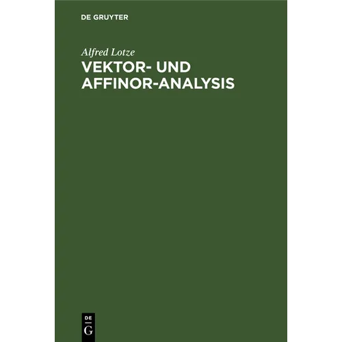 Vektor- Und Affinor-Analysis