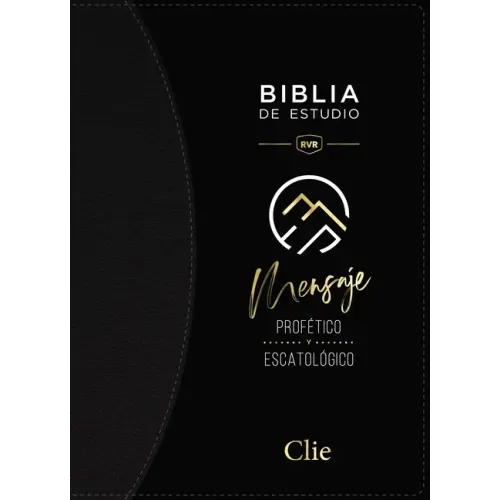 Rvr, Biblia de Estudio del Mensaje Profético Y Escatológico, Negro, Interior a DOS Colores, Con Índice