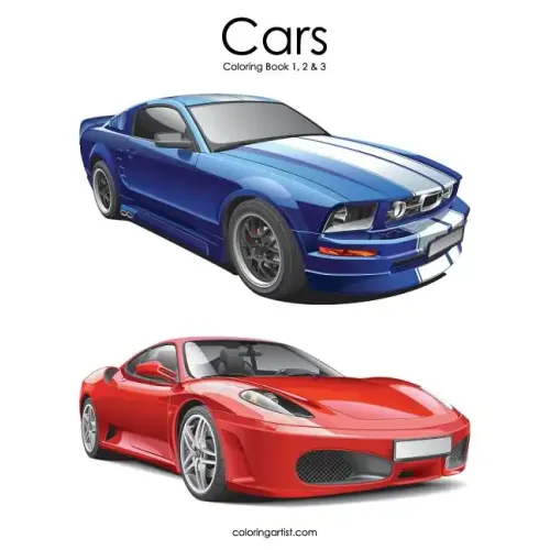 Cars Coloring Book 1, 2 & 3