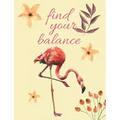 Find Your Balance: Watercolor Flamingo Composition Notebook, Collage Ruled, Great For School Notes
