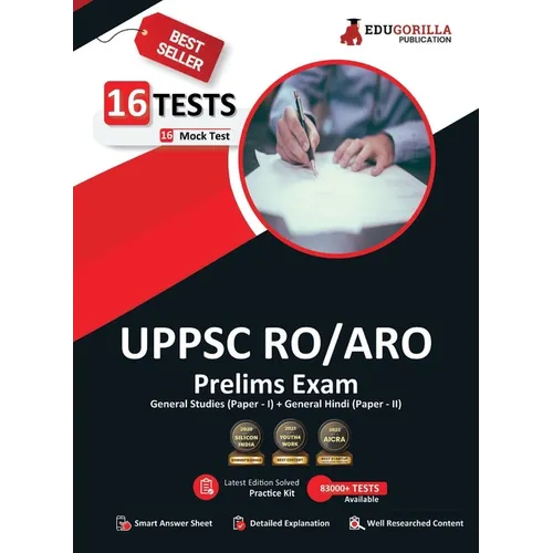UPPSC RO/ARO Prelims Exam 2023 (English Edition) - Review Officer/Assistant Review Officer - 16 Mock Tests (2200 Solved MCQs) with Free Access to Onli