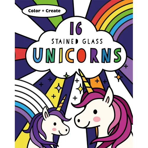 Stained Glass Coloring Unicorns