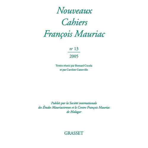 Nouveaux cahiers de François Mauriac N°13
