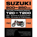 SUZUKI 200-250cc FACTORY WORKSHOP MANUAL T20-T200 ALL MODELS
