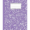 Marbled Composition Notebook: Lavender Marble Wide Ruled Paper Subject Book