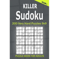 Killer Sudoku Puzzle Book for Adults: 200 Very Hard Puzzles 9x9 (Volume1)