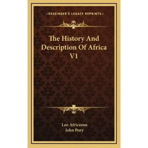 The History And Description Of Africa V1