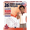 36 Word Search Puzzles with the American Sign Language Alphabet: Cool Kids Volume 02: Verbs