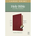 NLT Large Print Thinline Reference Bible, Filament Enabled Edition (Red Letter, Leatherlike, Berry, Indexed)
