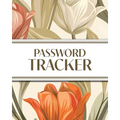 XL Large Print Password Tracker (Autumnal Warm Tone Tulips): 8"x10" 450+ Alphabetical Password Logbook for Easy Organization; Perfect for Seniors with