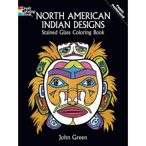 North American Indian Designs Stained Glass Coloring Book
