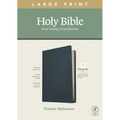 NLT Large Print Thinline Reference Bible, Filament Enabled Edition (Red Letter, Genuine Leather, Blue)