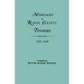 Marriages of RoAne County, Tennessee, 1801-1838