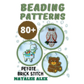 80+ Seed Bead Weaving Patterns in Peyote or Brick Stitch - Bead loom patterns + Paper graph: Animals, Christmas, Quotes, Charms, Easter, St.Patrick Da