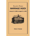 Alexandria Virginia Marriage Index, January 10, 1893 to August 31, 1905